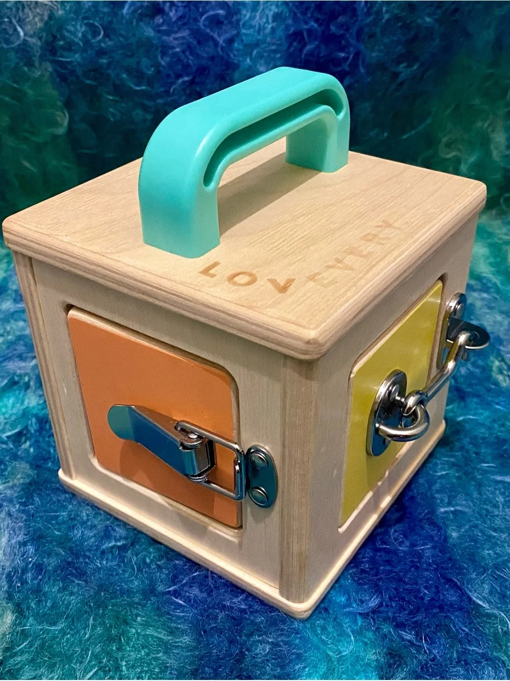 Lovevery Montessori Wooden Busy Lock Box from Realist Playkit
